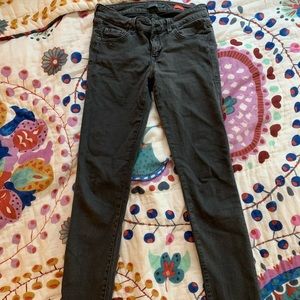 Skinny / Straight Leg Jeans - distressed grey